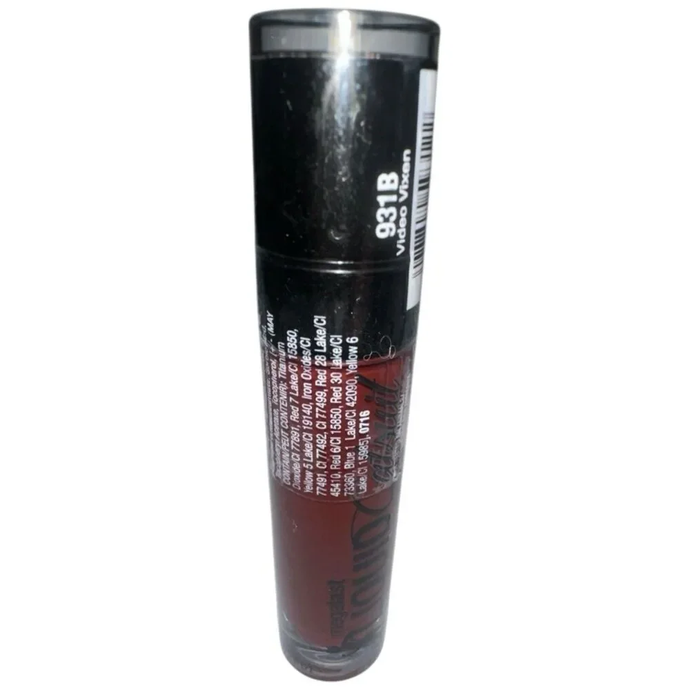 Wet n Wild Video Vixen 931B Liquid Catsuit Matte Lipstick Dark Berry Red NOS